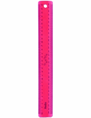 Helix Tinted Flexi Ruler 30cm - Pink